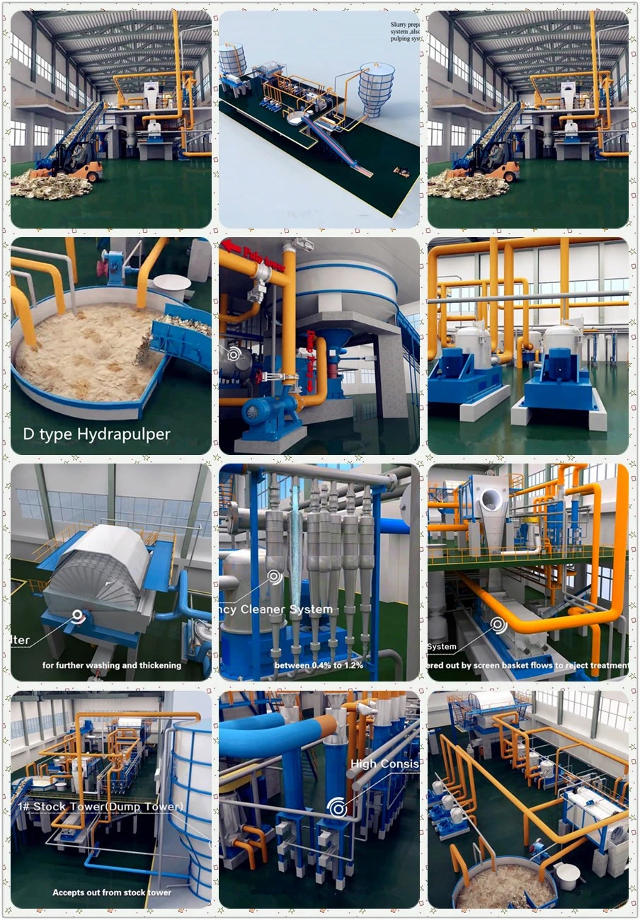 Factory Price Wooden Bagasse Bamboo Rice Straw Waste Paper Recycling Tissue Facial Toilet Paper Roll Making Machine Paper Mill Production Line