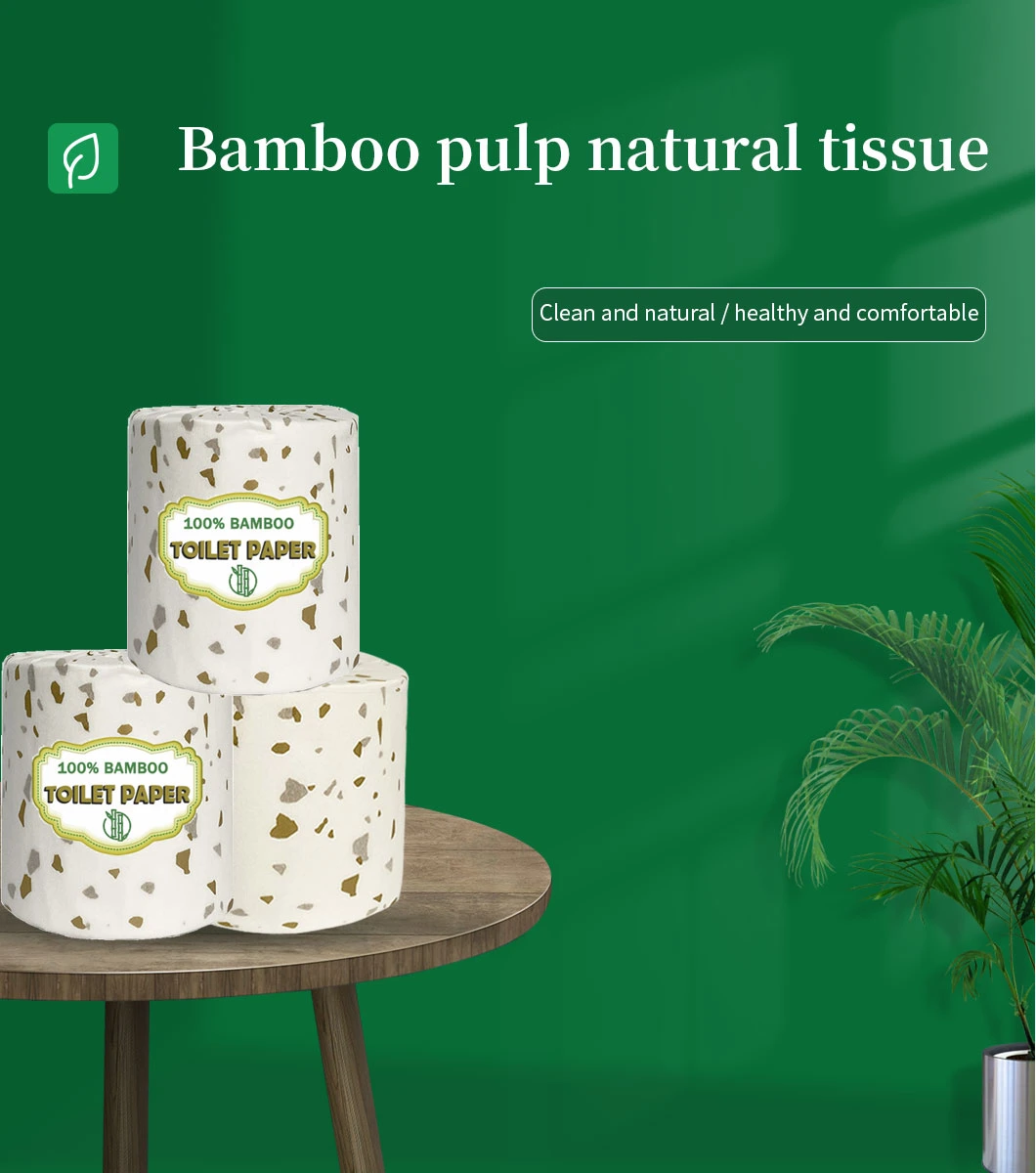 Factory Price Certified OEM Factory Wholesale Health Organic Virgin Pulp Bamboo Roll Toilet Paper Tissue for Sale Eco-Friendly Whole Products